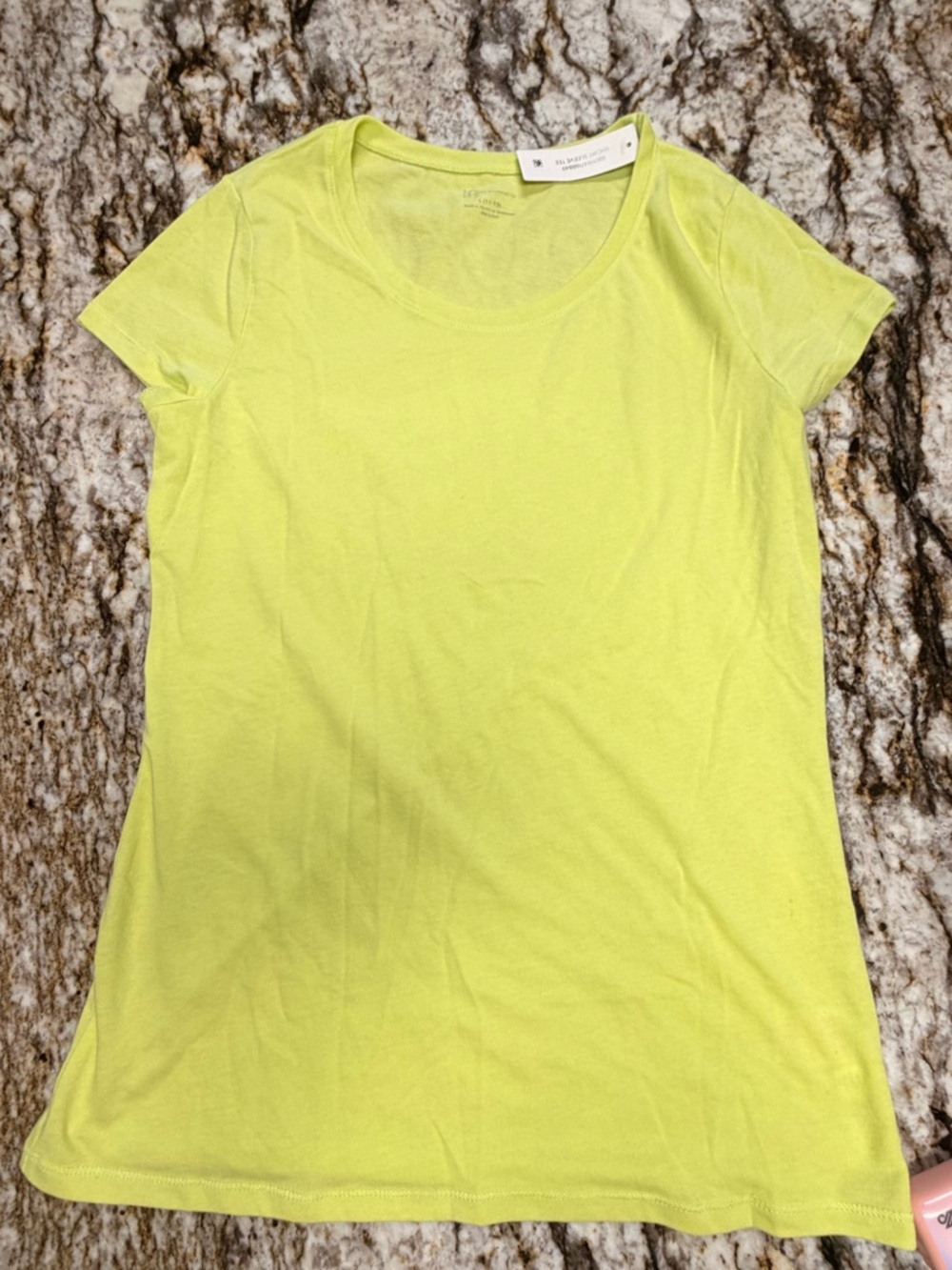 No Boundaries Women’s Size Large Neon Yellow Cap Sleeve Scoop Neck T-Shirt